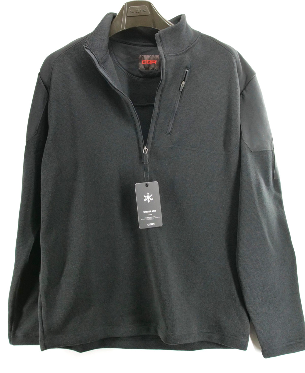 NWT CQR Tactical Combat Pullover 1/4 Zip Sweater Jacket Mens Large Black